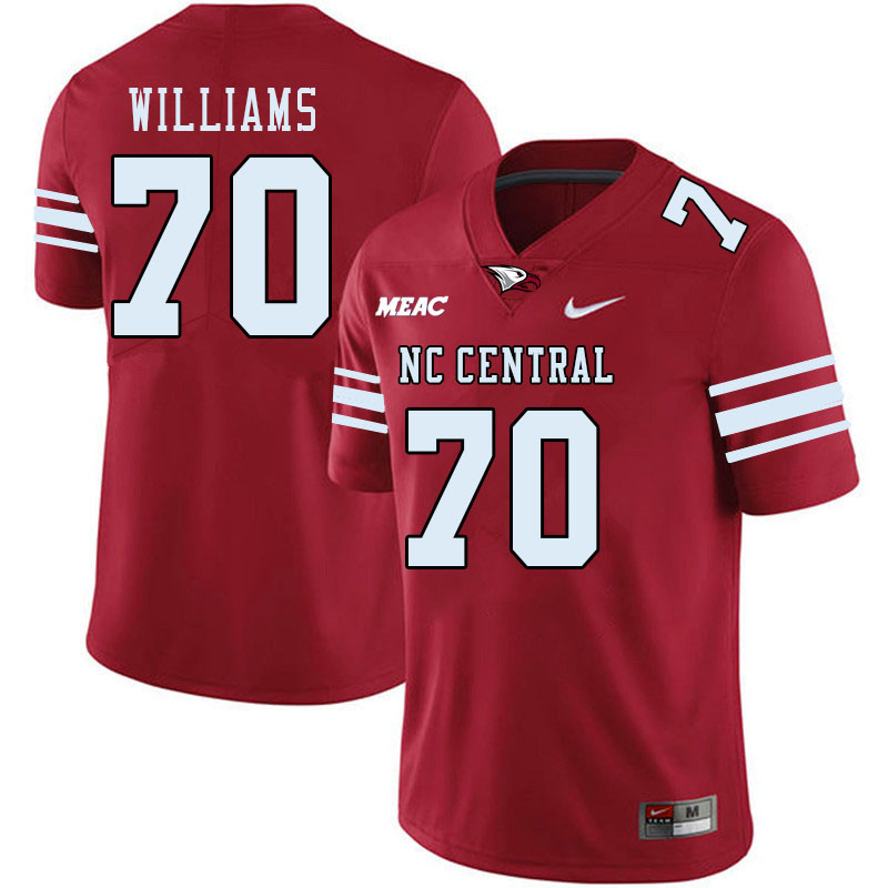 Men-Youth #70 Taron Williams North Carolina Central Eagles 2023 College Football Jerseys Stitched Sa